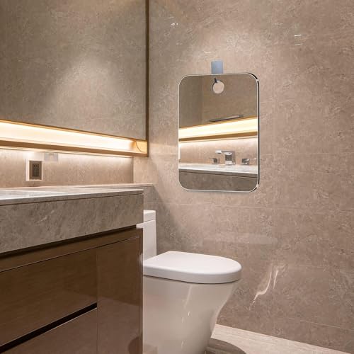 JEIAKONJI 7x10 Inch Shatterproof Shower Mirror for Shaving and Makeup