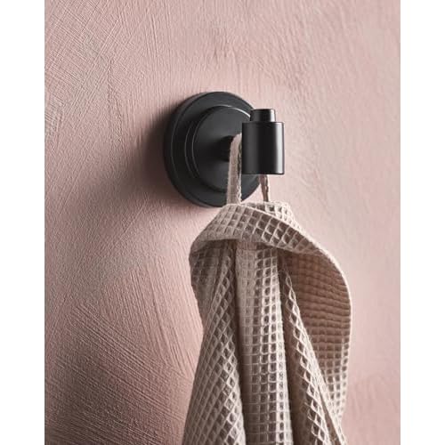 Moen DN0703BL Iso Single Modern Robe Hook, Matte Black