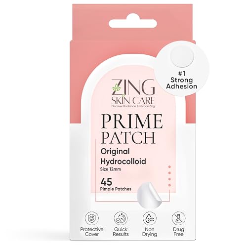 Zing Prime Clear Hydrocolloid Pimple Patches 45 Count - Vegan Acne Dots