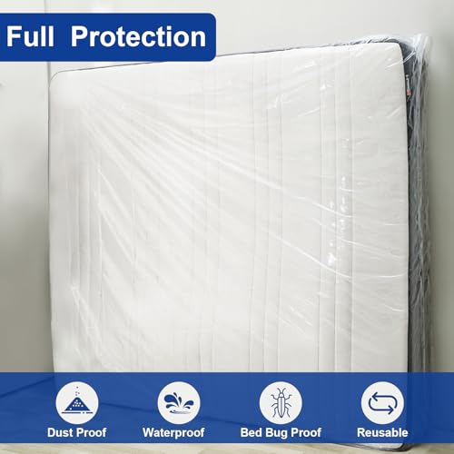 TopSoon Twin Mattress Bag for Moving & Storage - 2 Pack, 1.5 Mil Waterproof Protector