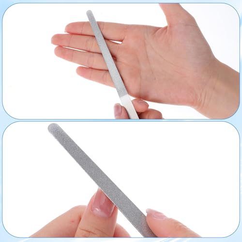 Kifmurase 4-Pack Diamond Metal Nail Files with Pointed Tip