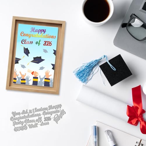 2026 Graduation Die Cuts for Card Making - Congrats Grad Letters