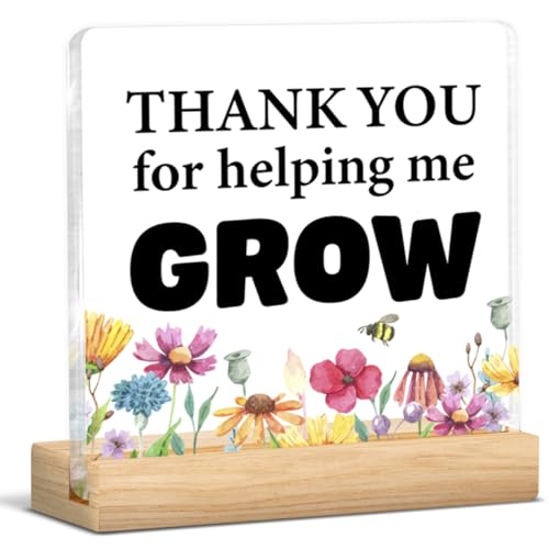 Thank You Gifts for Women - Inspirational Desk Plaque for Teachers & Coworkers