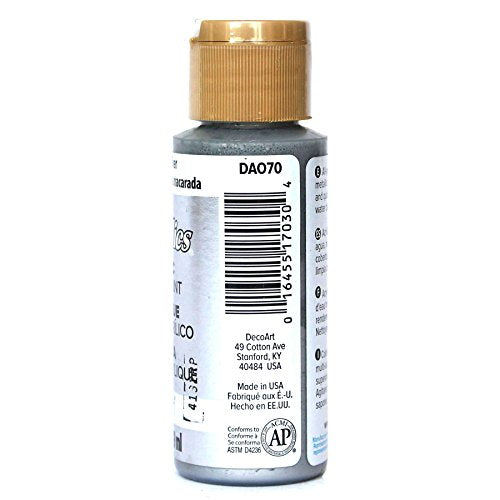 DecoArt Dazzling Metallics Shimmering Silver Acrylic Paint 2oz