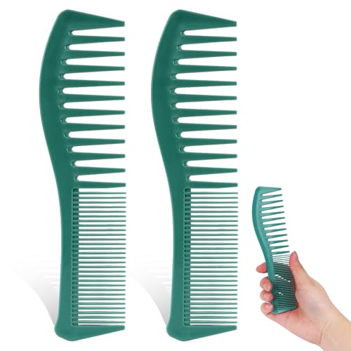 Mozeat Lens 2-Pack 7-Inch Double Tooth Hair Comb for Styling and Grooming