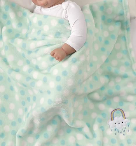 CREVENT 30x40 Plush Baby Blanket - Soft Flannel Fleece for Infants & Toddlers