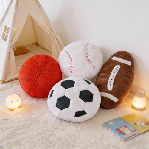 15.7 Inch Football Pillow - Soft Plush Sports Throw Pillow