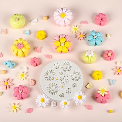 Daisy Flower Silicone Mold for Cake Decorating & Candy Making