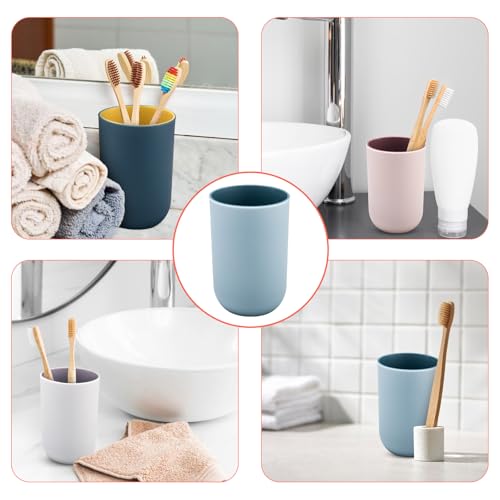 Set of 4 Unbreakable Plastic Bathroom Tumblers - BPA-Free Cups