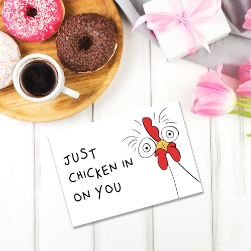 Funny Thinking of You Card #2 - Humorous Chicken Get Well Gift