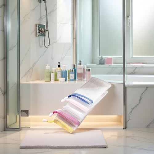 5-Pack Nylon Soap Mesh Bags for Foaming and Exfoliating
