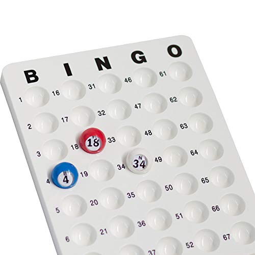 GSE Bingo Master Board - White Calling Board for 7/8" Bingo Balls