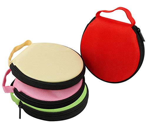 Swiftion Portable CD Case - 20 Capacity PU Leather Disc Storage Organizer
