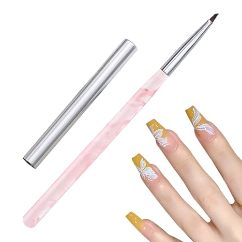 WOKOTO Triangular Pyramid Nail Art Brush - Pink Gradient Detail Liner