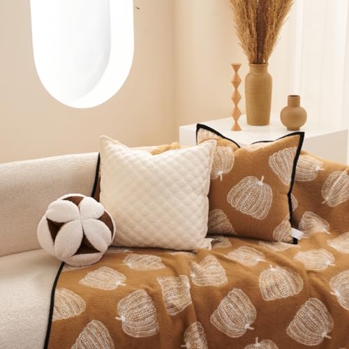 Brown Velvet Throw Pillow Cover 18x18 Inch with Hidden Zipper