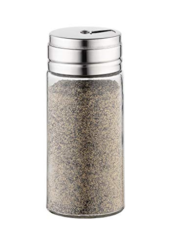 Fox Run 6 oz Glass Spice Jar with Stainless Steel Rotating Shaker Lid