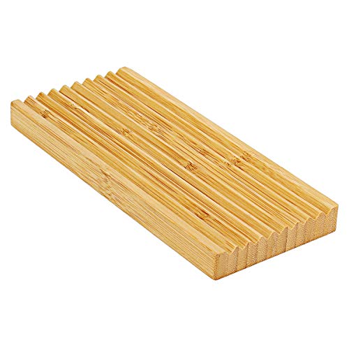 Eco-Friendly Bamboo Soap Dish - Stylish Wooden Holder for Bathroom & Kitchen
