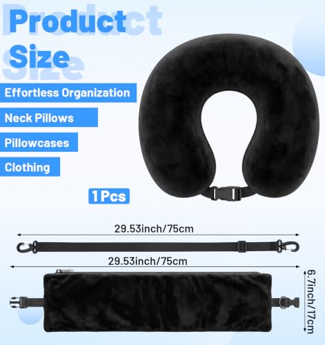 Adjustable Stuffable Neck Pillow for Travel with Storage