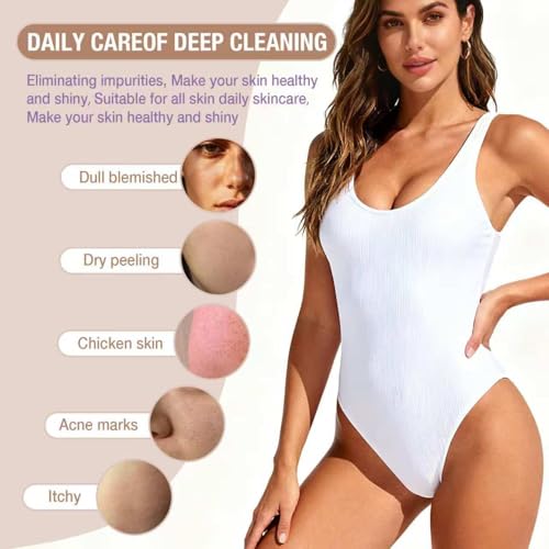 Extra-Long African Net Sponge 3-Pack - Exfoliating Body Scrubber for Back