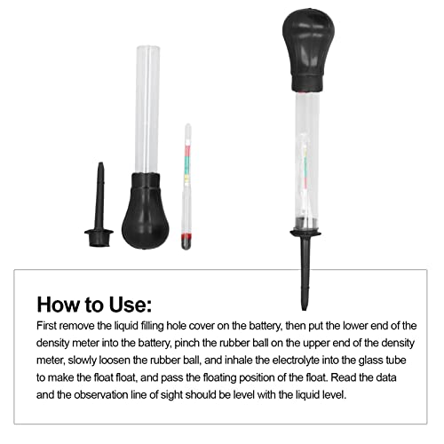 Yuecoom 2Pcs Car Battery Density Tester Kit - High Precision Hydrometer for RV/Ship