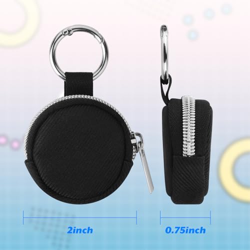 Homakover Portable Ring Organizer Case - Black Keychain Jewelry Holder