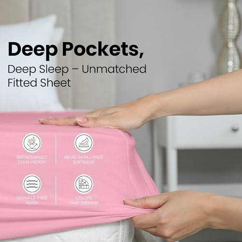 Pink Queen Fitted Sheet - Ultra Soft, 15 Inch Deep Pocket