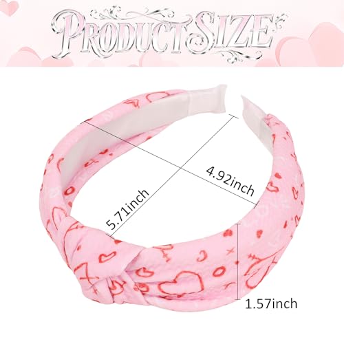 Esitrormi 2-Pack Knotted Headbands for Women Cute Pink Hair Accessories