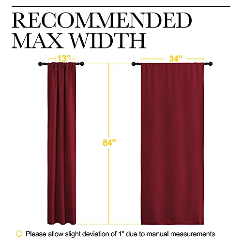 NICETOWN Burgundy Blackout Curtains - Set of 2 Panels, 34x84 Inch