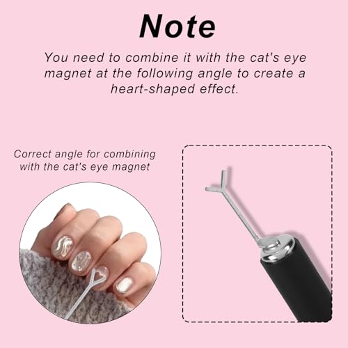 BOXOB 4-Piece Cat Eye Magnet Tool Set for Nail Art Design