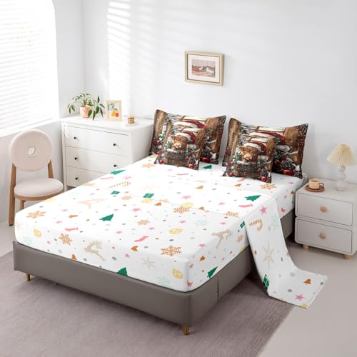 Feelyou Highland Cow 7-Piece King Bedding Set - Multi B09