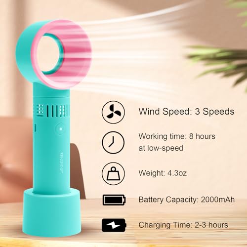 Portable Bladeless USB Rechargeable Eyelash Fan Dryer - 3 Speeds