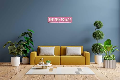 Pink Palace Metal Sign 4x16in Dodger Stadium Plaque - Girls Room Decor