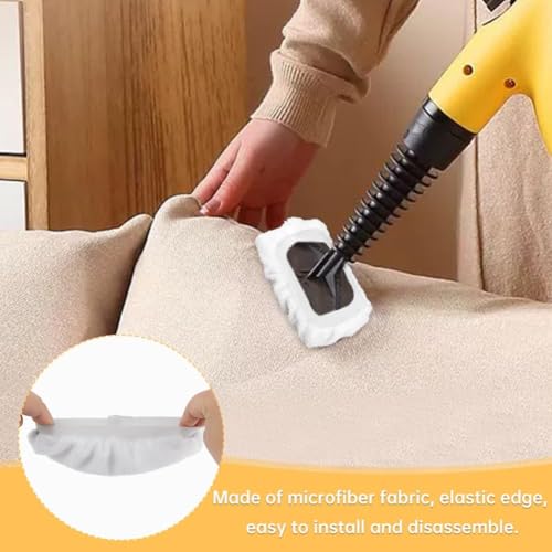RODISHOMM Universal Steam Cleaner Accessories, 10 Pcs Washable Mop Pads