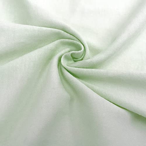 TL Care 100% Cotton Jersey Fitted Crib Sheet, Celery Green, 28x52