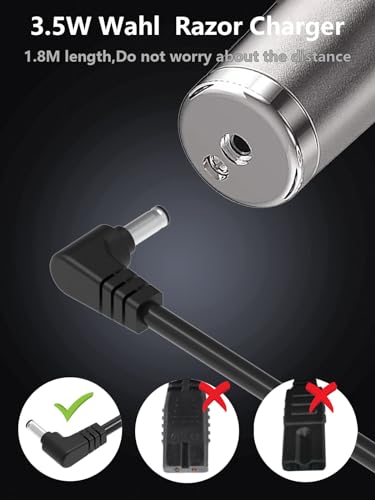 Replacement Charger for Wahl Trimmer Clipper 5.9FT Power Cord