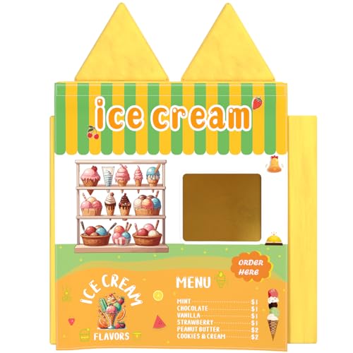 DLOREUK Ice Cream Store Play Panel for Kids Modular Foam Play Couch