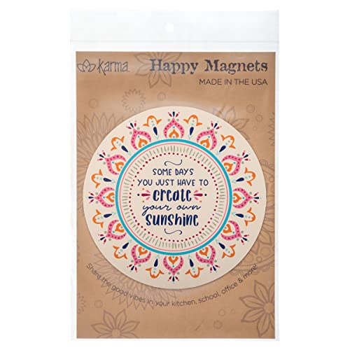 Karma Boho Inspirational Magnets - Motivational Quotes for Car, Fridge & Locker