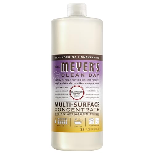 Mrs. Meyer's Clean Day Multi-Surface Cleaner, Compassion Flower, 32 oz (Pack of 6)