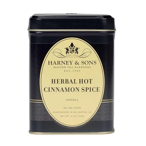 Harney & Sons Herbal Hot Cinnamon Spice Rooibos Tea, 4 oz Tin