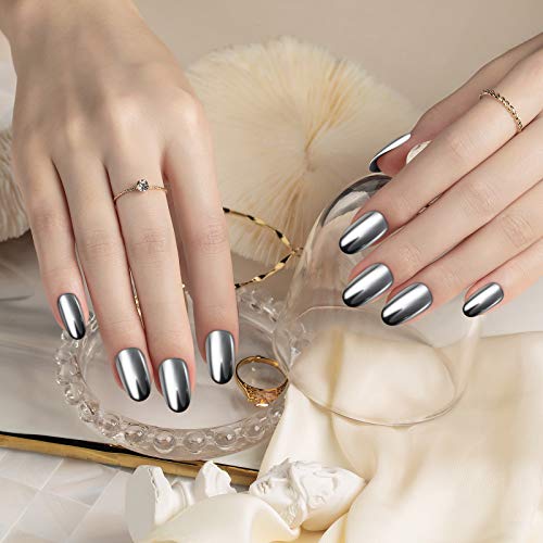 Artdone 16 Colors Chrome Nail Powder Aurora Metallic Mirror Effect Pigment
