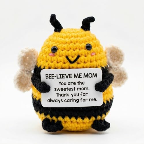 Bee-Lieve Me Mom Handmade Crochet Keepsake Ornament - Heartfelt Gift