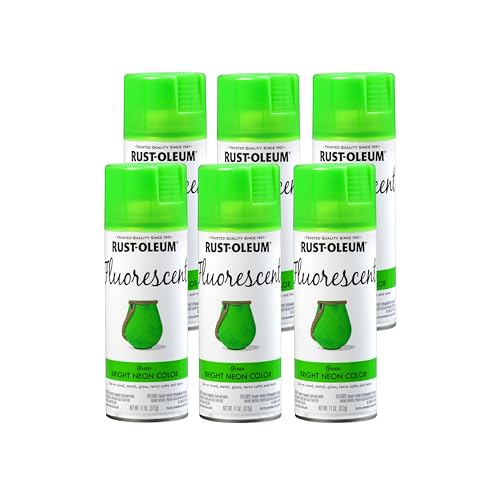 Rust-Oleum Specialty Fluorescent Spray Paint, Green, 11 oz (6-Pack)