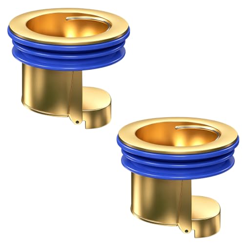 2 Pack Brass Floor Drain Backflow Preventer and Odor Stopper Valve