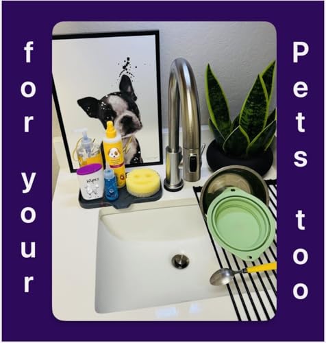 Carthoman Silicone Soap Tray with Drain Spout - Kitchen & Bathroom Organizer Set