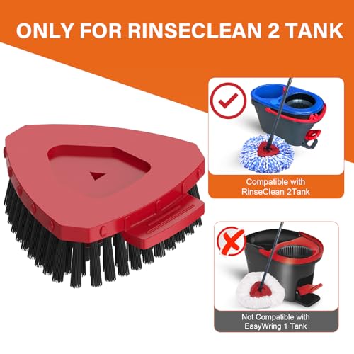 Replacement Scrub Brush Heads for O-Cedar RinseClean Mop - 2 Pack