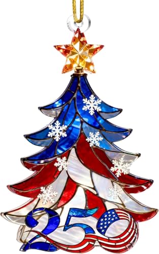 USA 250th Anniversary Bell Ornament - Patriotic Acrylic Decor