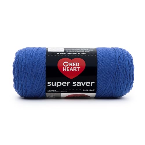 Red Heart Super Saver Royal Yarn - 364 Yards, Medium Weight, Single