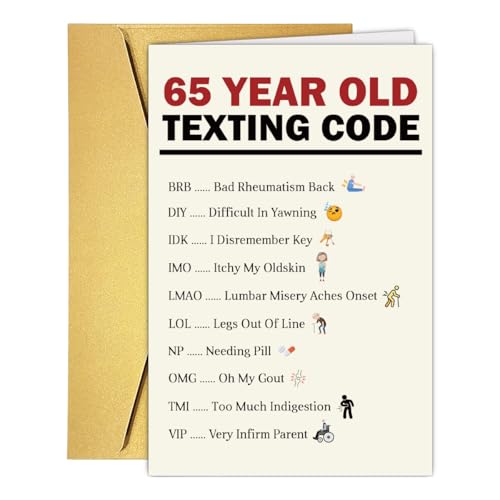 Funny 65th Birthday Card - Humorous Gift for Parents & Friends