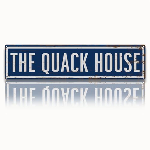 Farmhouse 02 Rustic Duck Coop Sign - Metal Outdoor Decor 15.7x3.9