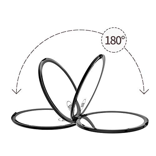 Gospire Black 4" Ultra-Thin Pocket Makeup Mirror 1X/10X